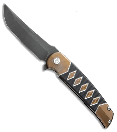 product image for Sharp By Design Hurricane Flipper Black/Bronze Anodized S35VN Tanto Blade Knife