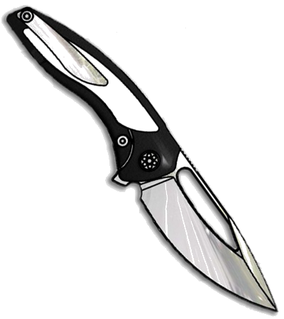 product image for Sharp By Design Void White G-10 Black Ti Frame Lock Knife M390 Satin