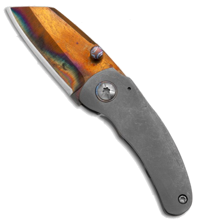 product image for Sheepdog Knives Delinquent SM-100 Steel Titanium Frame Lock Knife with Copper Finish