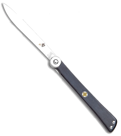 product image for Shun Higo No-Kami Folding Knife with Leather Sheath