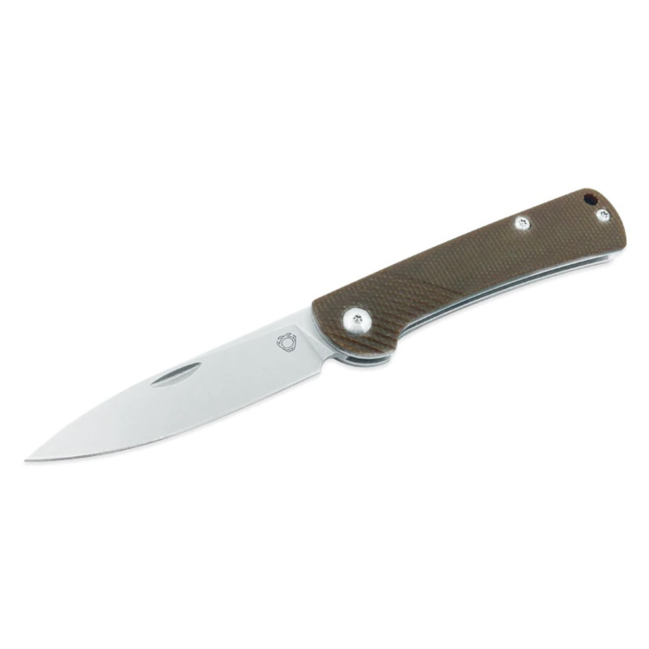 product image for SixLeaf SL-07 D2 Folding Knife Brown Linen Micarta Handle
