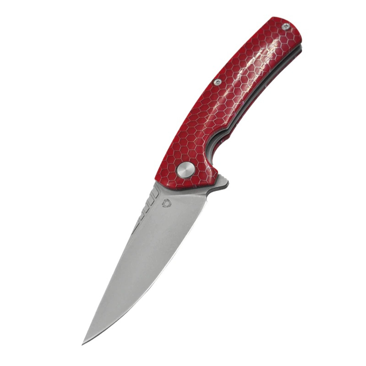 product image for Sixleaf SL 08 Folding Knife with Red Resin Handle