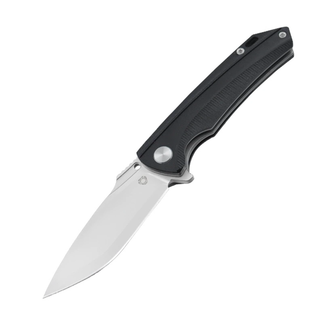 product image for SixLeaf Black SL-09 Folding Knife G-10 Handle D2 Plain Edge