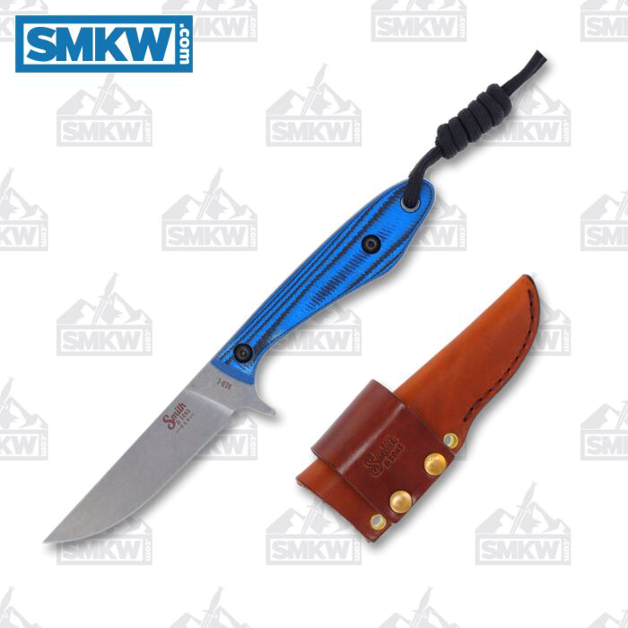 product image for Smith & Sons Spur AEB-L Blue and Black G-10 Fixed Blade Knife
