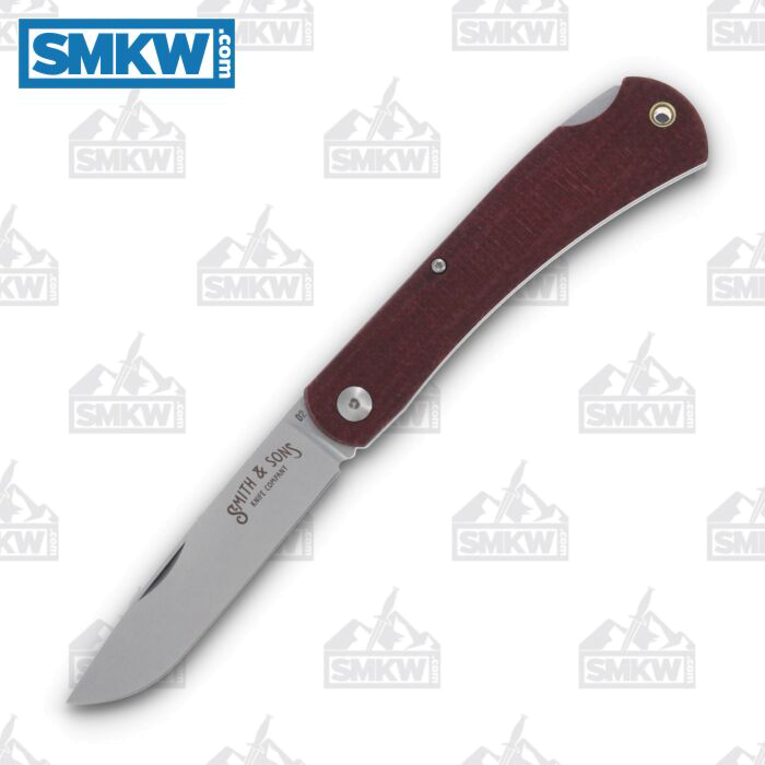 product image for Smith & Sons Mudbug Lockback Folding Knife Orange Burlap Micarta