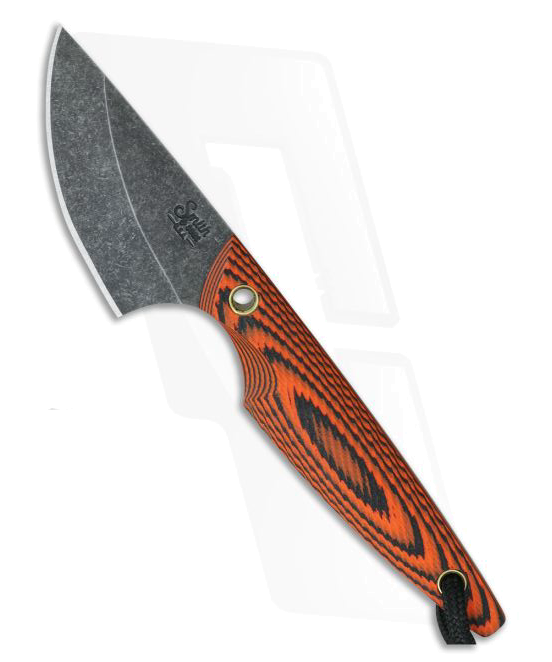 product image for Smith-Sons Shrew Darkened 1095 Orange Black G10 EDC Neck Knife