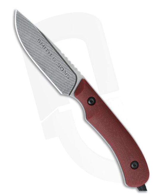 product image for Smith Sons Axiom Ruby Red G10 Black Liners AEB-L EDC Fixed Blade