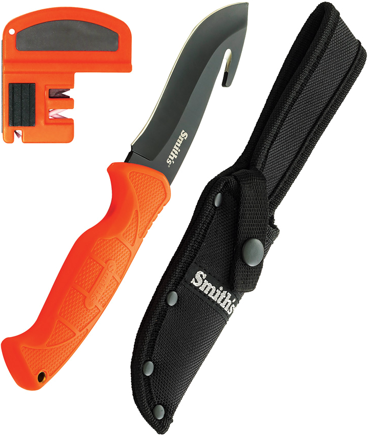 Smiths Sharpeners Edgesport Orange Guthook Fixed Blade Knife product image