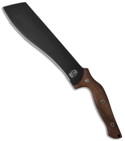 product image for Sniper Bladeworks SOF Chopper Black 1075 Fixed Blade Knife with Walnut Handle