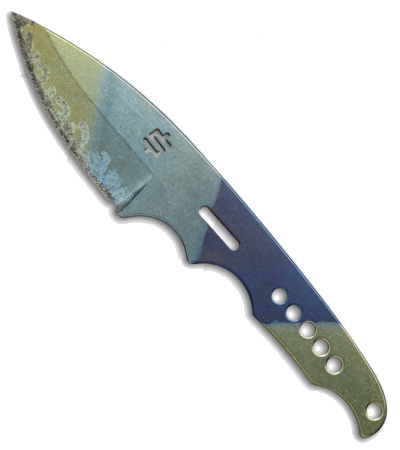 product image for Snody Knives Spectrum Ti 2 Multi-Colored Titanium Fixed Blade Neck Knife
