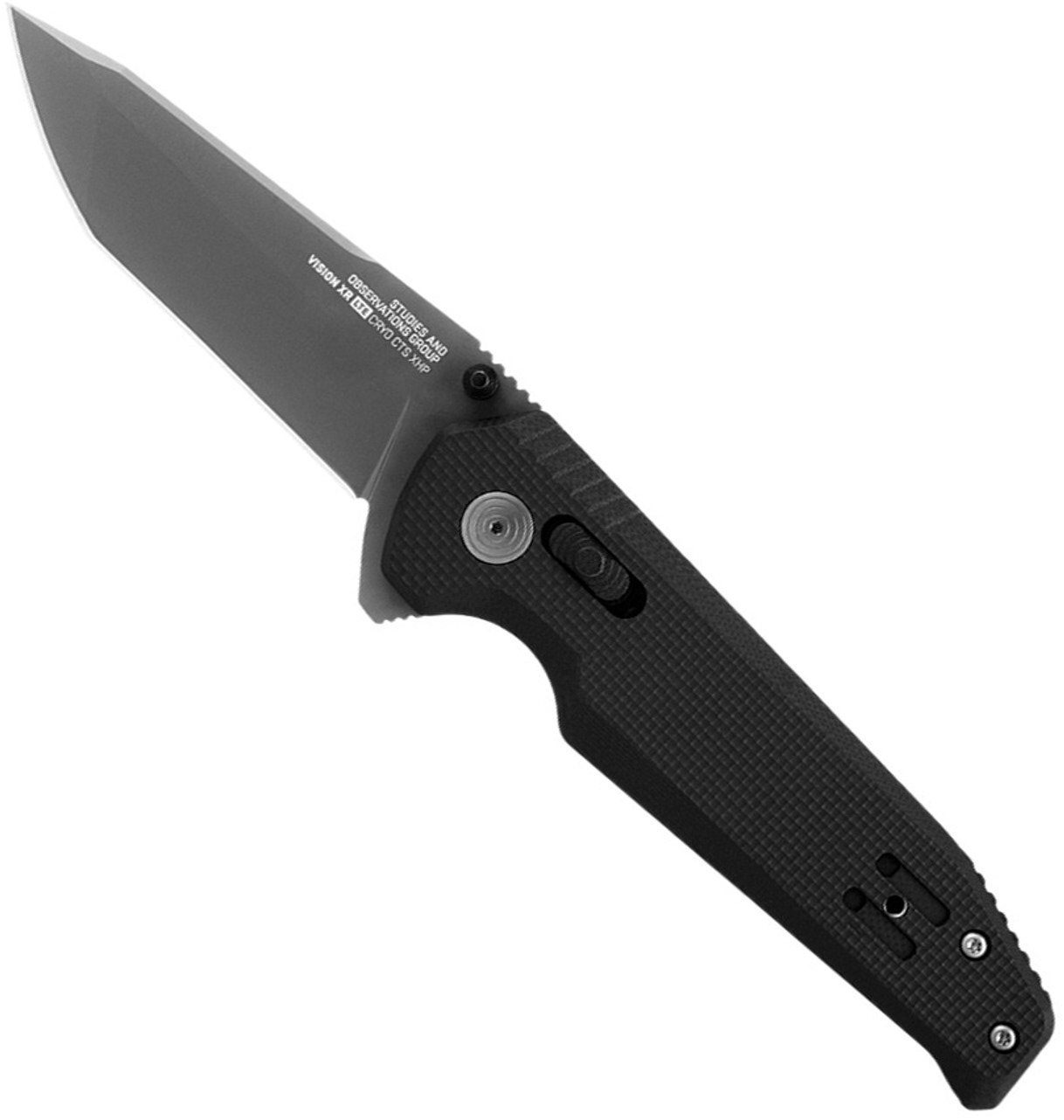 product image for SOG Vision XR LTE Folding Knife Black G10 Handle CTS XHP Tanto Plain Edge 12-57-07-57