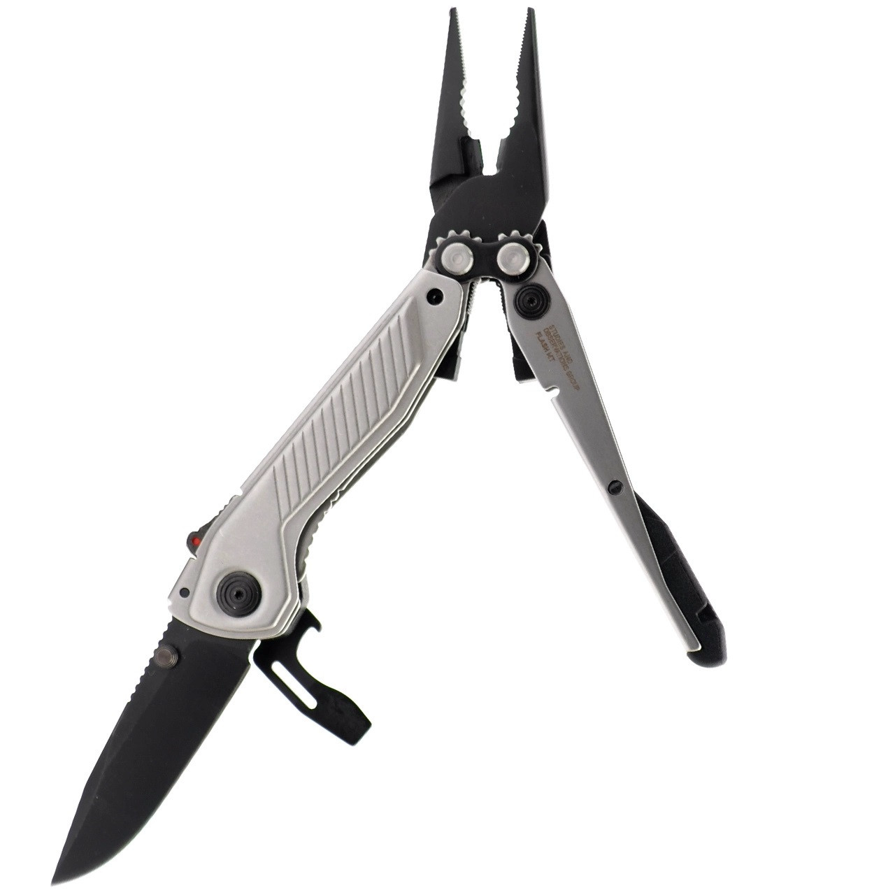 product image for SOG Flash MT Silver Multi-Tool with Black Handle and D2 Steel Blade