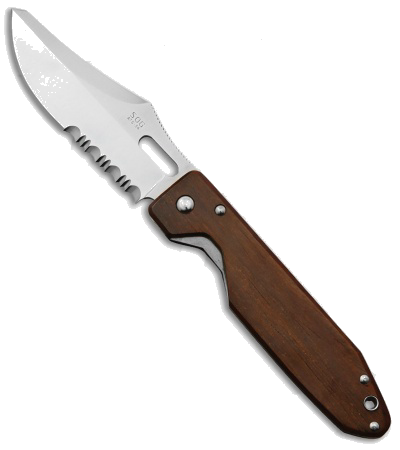 product image for SOG Knives Jet Edge Tactical Liner Lock Knife Wood 3 75 Satin CH 521
