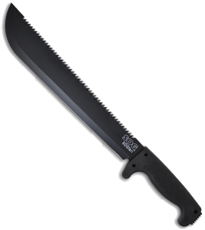 product image for SOG SOGfari Machete 13" Black MC-01 Fixed Blade Knife with Sheath