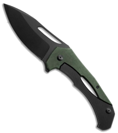 SOG Bulwark FL Frame Lock Knife OD Green Black Micarta product image