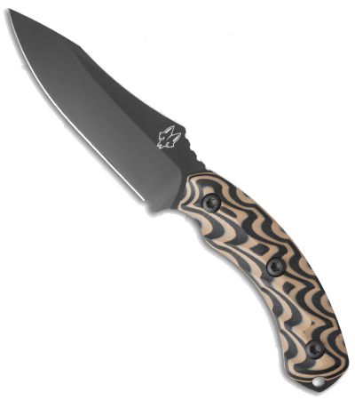product image for Southern Grind Jackal Black G-10 Handle Fixed Blade Knife 8670M Steel Gray PVD Coating