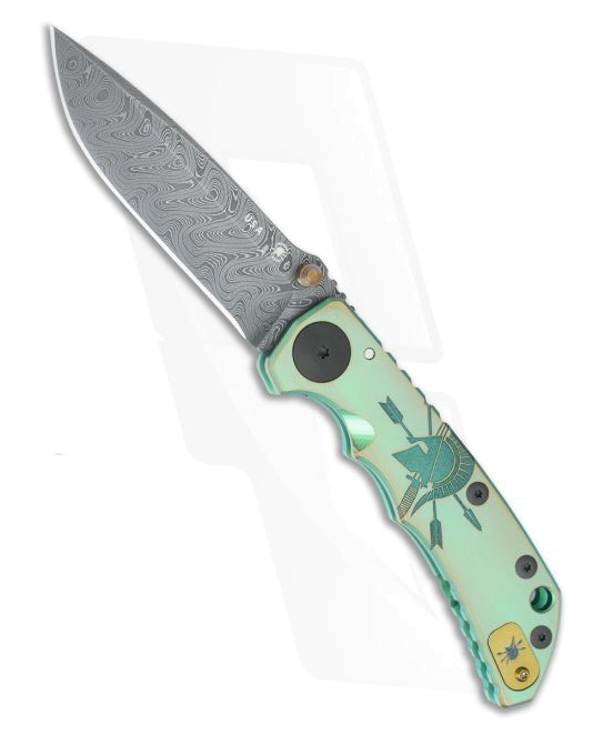 Spartan Harsey Folder Special Edition Green Anodized Damascus