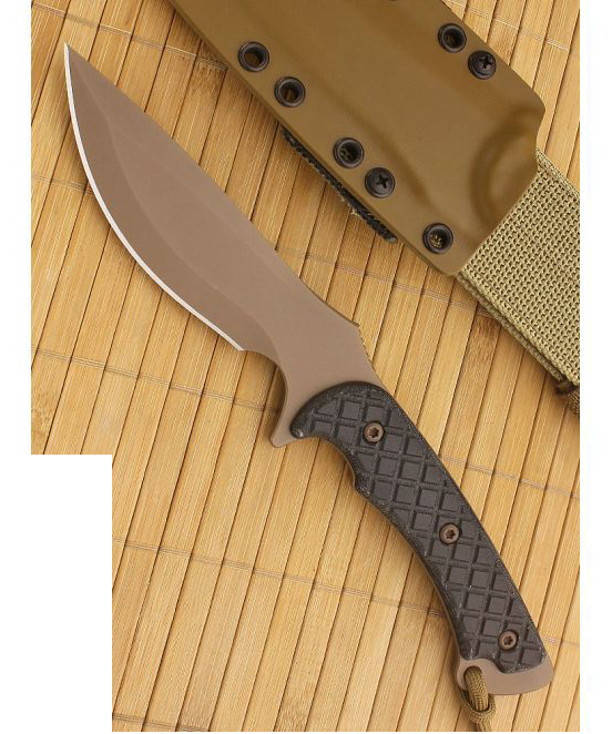 product image for Spartan Blades Nyx Combat FDE Blade Black Handle Tan Kydex Sheath
