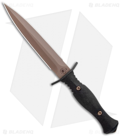 product image for Spartan Blades Harsey Dagger Fixed Blade Knife Black G-10 Handle Dark Earth Blade