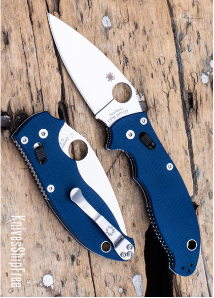 product image for Spyderco Manix 2 Cobalt Blue G 10 CPM SPY 27 C 101 GPCBL 2