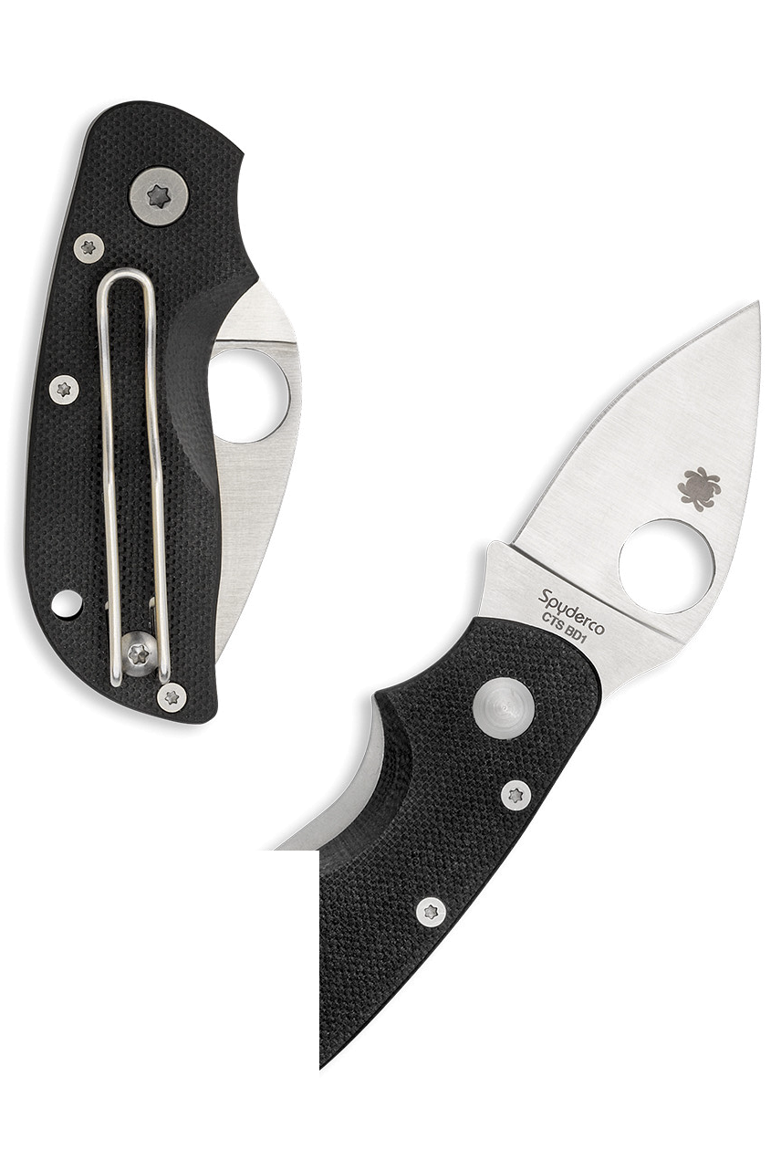 Spyderco Chicago Liner Lock Knife Black G 10 2 Satin C 130 GP