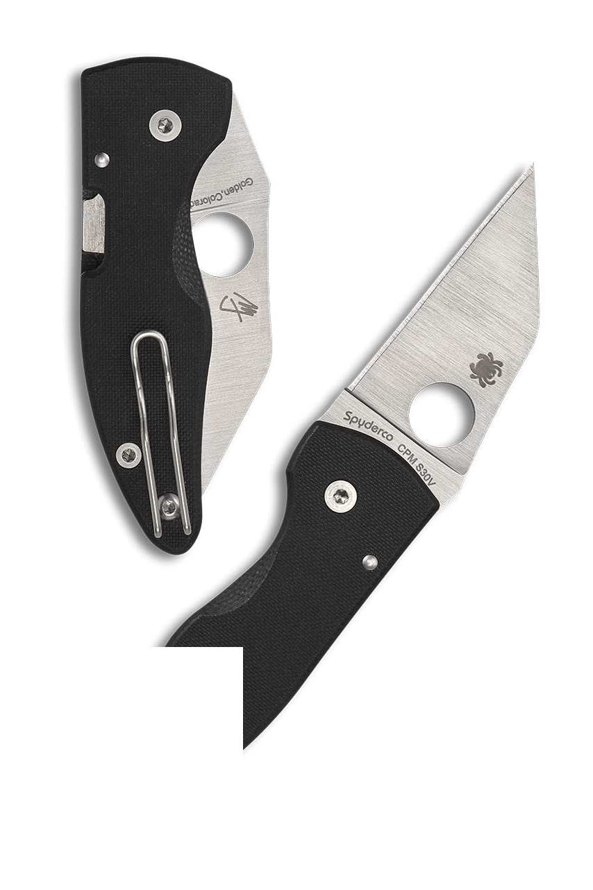 Spyderco Microjimbo Knife Black G 10 2 45 Satin C 264 GP