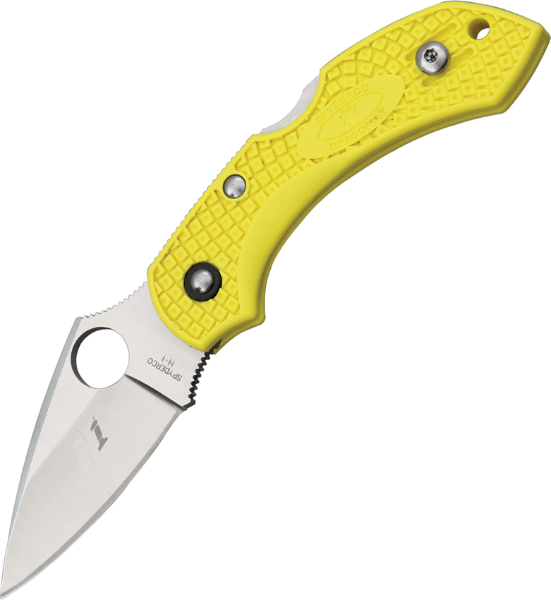 Spyderco Dragonfly 2 Yellow FRN H-2 Steel Lockback Knife