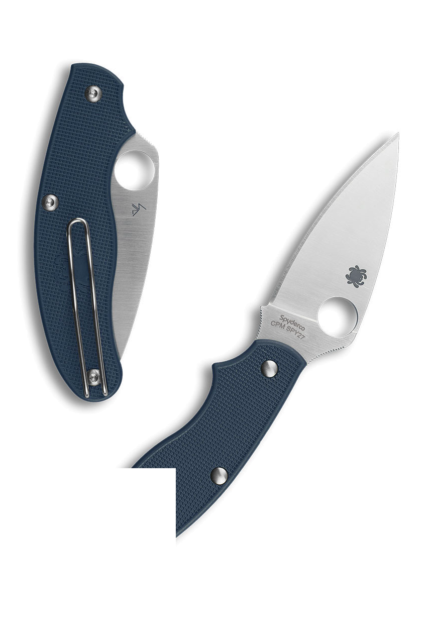 product image for Spyderco UK Penknife Cobalt Blue FRN CPM-SPY27 Blade