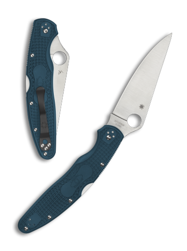 Spyderco Police 4 Lightweight Blue FRN Folding Knife product image