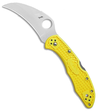 Spyderco Tasman Salt 2 Yellow FRN H-1 Steel Lock Back Knife C106PYL2