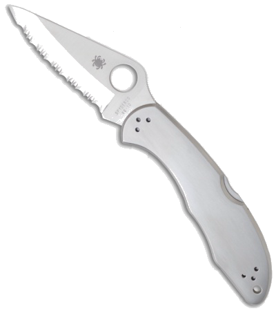 Spyderco Delica 4 Stainless Steel Full Serrated Edge C11S product image