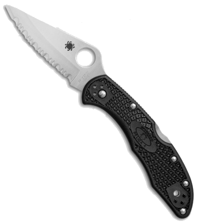 Spyderco Delica 4 Black FRN VG-10 Full Serr C11SBK Knife product image