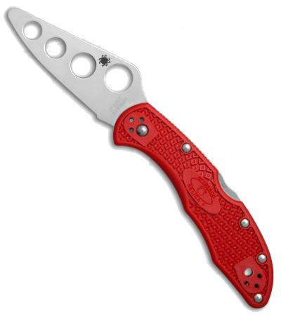 Spyderco Delica 4 Red FRN Trainer Knife AUS-6 Steel C11TR product image