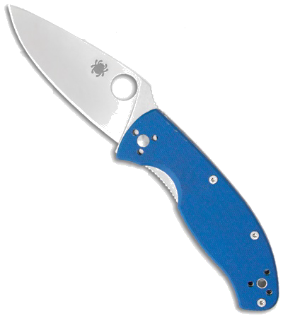 Spyderco Tenacious C122 GPBL Blue G-10 Folding Knife
