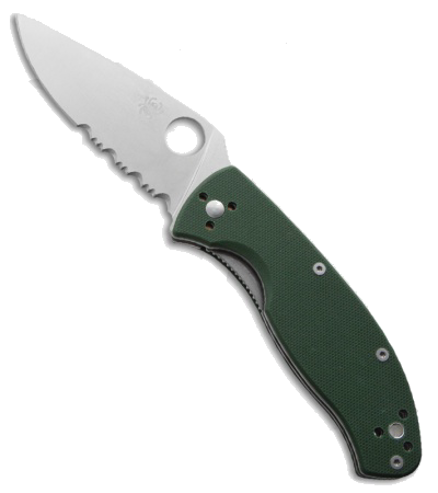 Spyderco Tenacious Green G-10 Folding Knife C122GPSGR