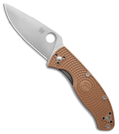 Spyderco Tenacious Lightweight Tan FRN Folding Knife