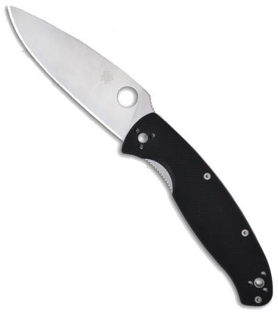 Spyderco Resilience Black G-10 Handle 4.25" Satin C142GP Folding Knife product image