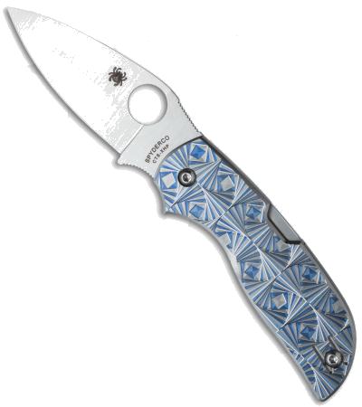 Spyderco Chaparral 3 Blue Stepped Titanium CTS-XHP Knife