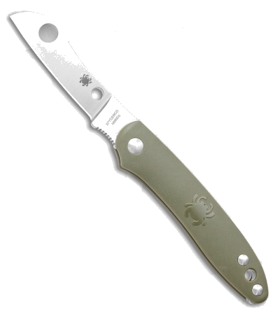Spyderco Roadie Olive Green FRN Slip Joint Knife C189PGR