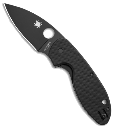 Spyderco Efficient Black G-10 Handle Plain Edge Black Blade C216GPBBK product image