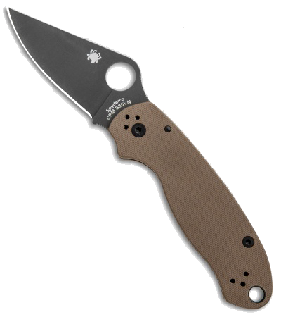 Spyderco Para 3 Brown G-10 Black CPM-S35VN C223GPBNBK Knife