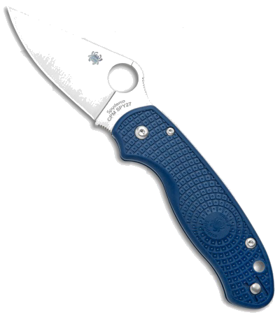 Spyderco Para 3 Lightweight Blue FRN Satin SPY27 Folding Knife product image