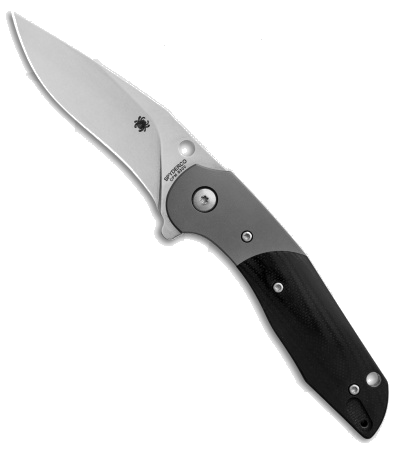 Spyderco Hanan G-10 Titanium Compression Lock Knife C227GP Stonewash product image
