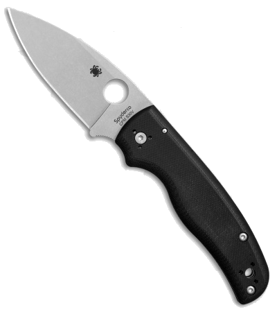 Spyderco Shaman Compression Lock Knife Black G 10 3 6 Stonewash C 229 GP product image
