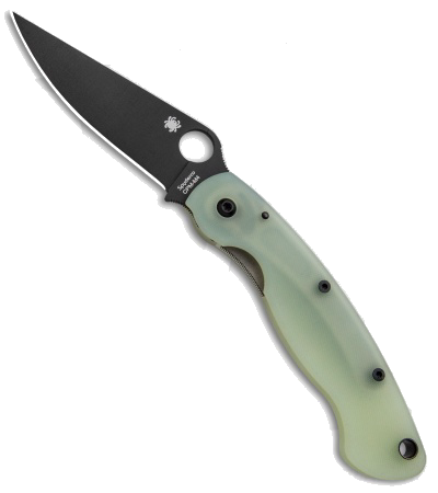Spyderco Black M4 Military Model C36GM4PBK with Natural G-10 Handle product image
