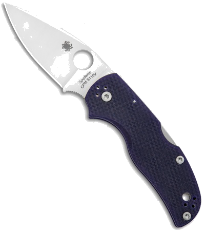 Spyderco Native 5 Knife Dark Blue G 10 3 Satin CPM S 110 V C 41 GPDBL 5 product image