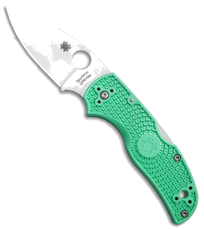Spyderco Native 5 Lightweight Mint Green FRN M4 Steel Blade Knife