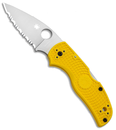 Spyderco Native 5 Lockback Knife Yellow FRN C41SYL5