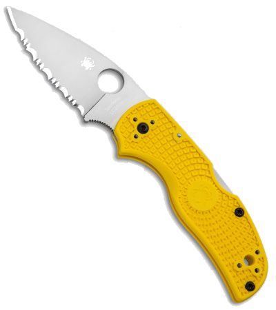 Spyderco Native 5 Salt Yellow FRN Lockback Knife C41SYL5 product image