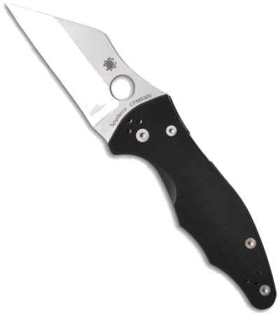 Spyderco Yojimbo 2 Black C85GP2 Wharncliffe Blade Knife